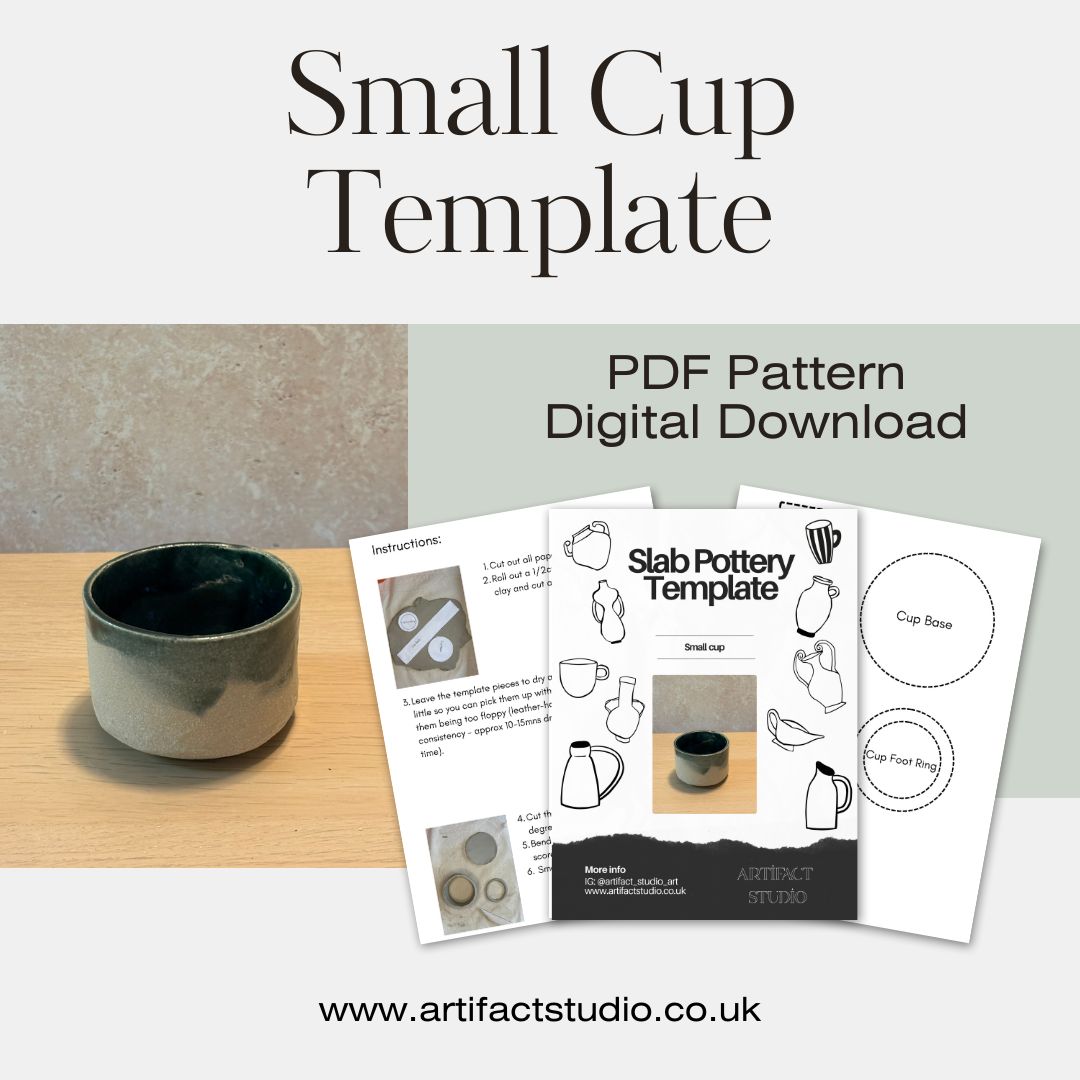 Small Cup Template for Pottery | Printable PDF Pattern