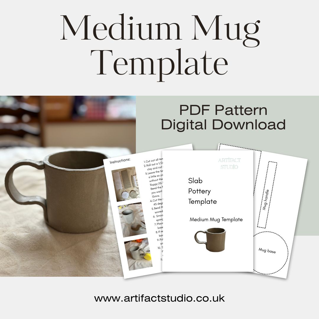 Medium Mug Template | Slab Pottery Pattern (PDF Download)