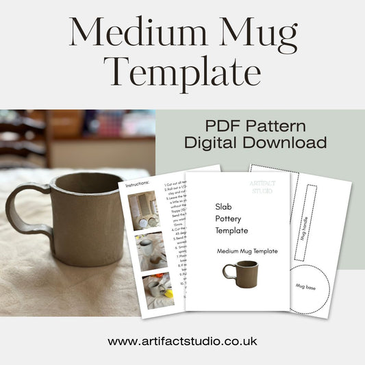 Medium Mug Template | Slab Pottery Pattern (PDF Download)