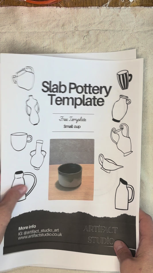 Small Cup Template for Pottery | Printable PDF Pattern